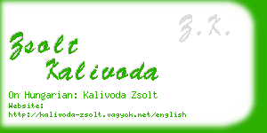 zsolt kalivoda business card